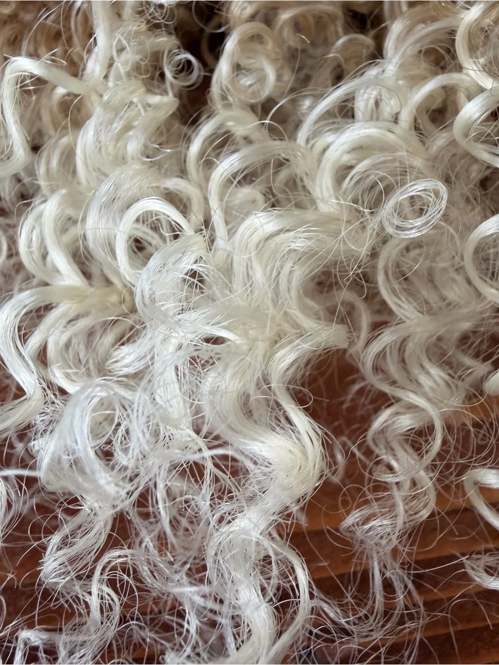 Blonde Ombre Curly Crochet Hair Extensions - Natural Blonde to Platinum
